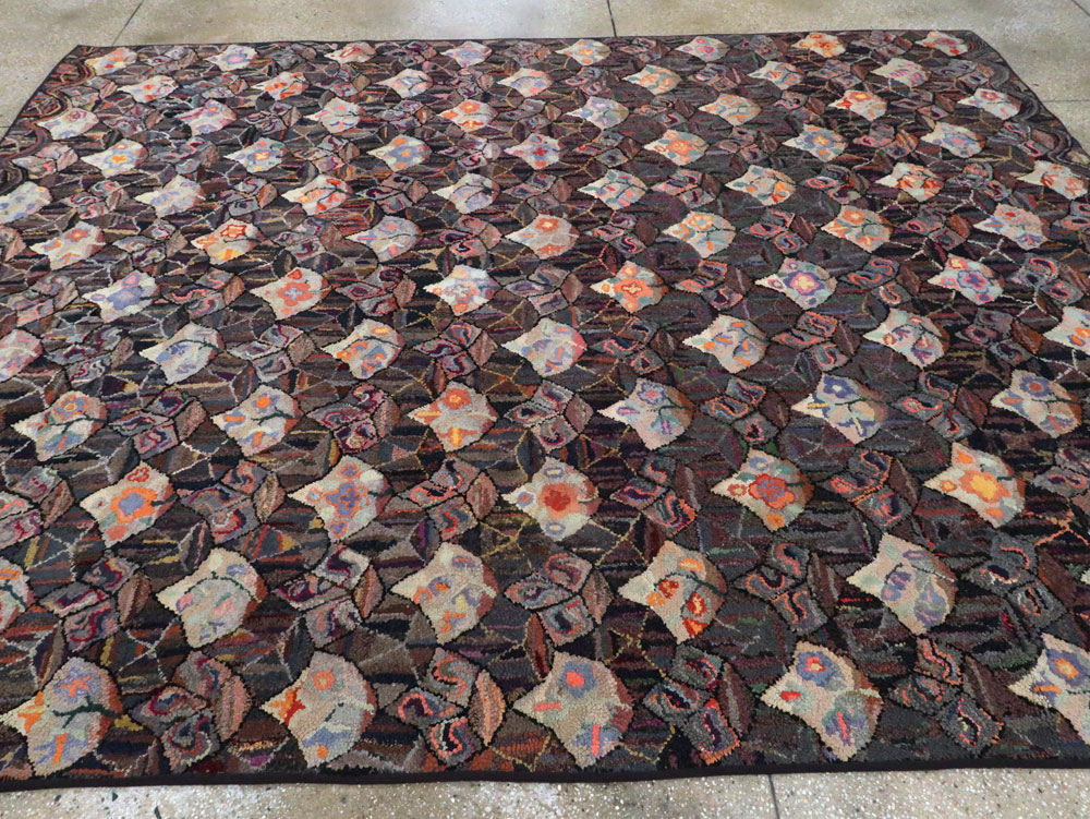 Antique American Hook Rug, No.21719 - Gsblank