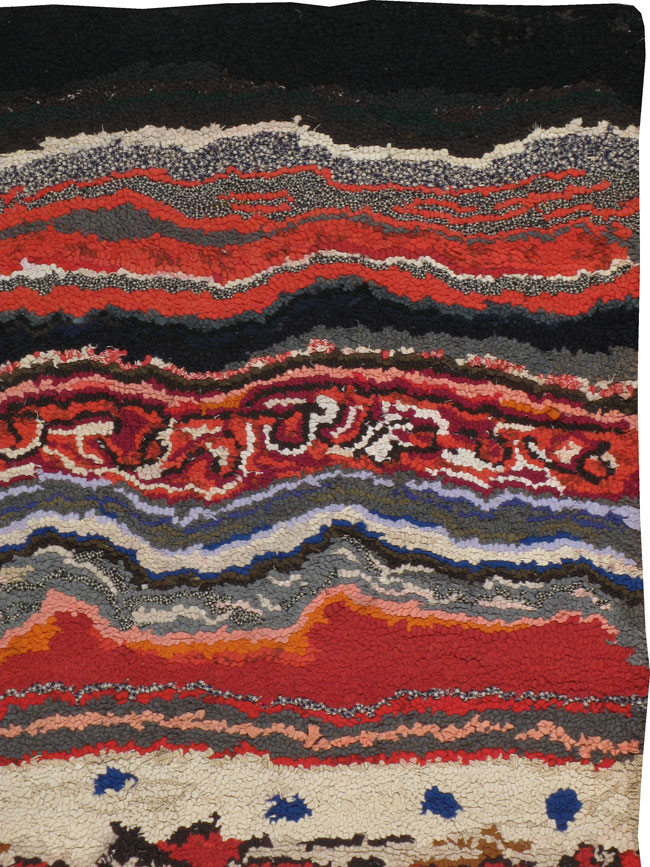 Antique American Hook Rug, No.21721 - Gsblank