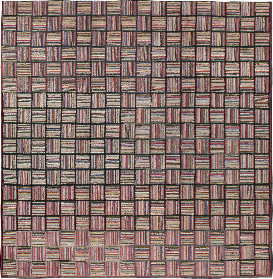 Antique American Hook Rug, No.21723 - Gsblank