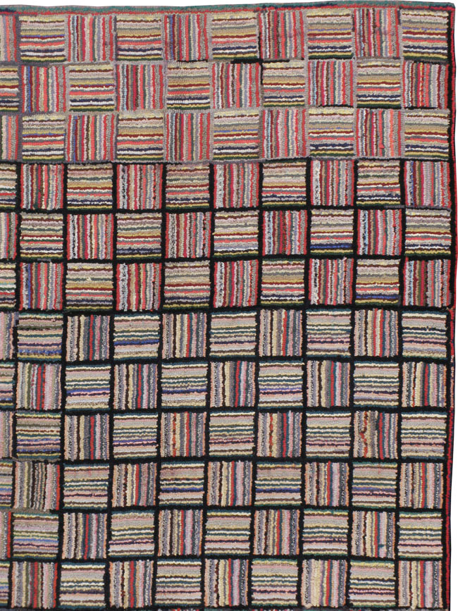 Antique American Hook Rug, No.21723 - Gsblank