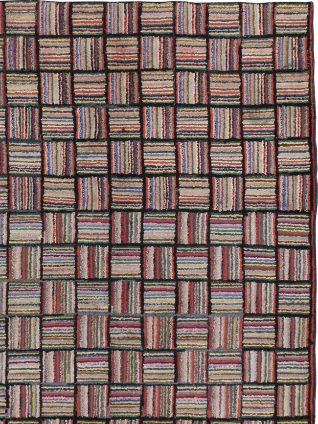 Antique American Hook Rug, No.21723 - Gsblank