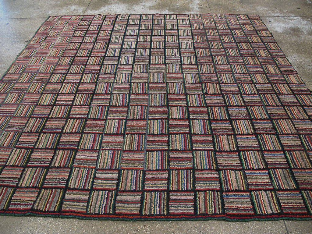 Antique American Hook Rug, No.21723 - Gsblank