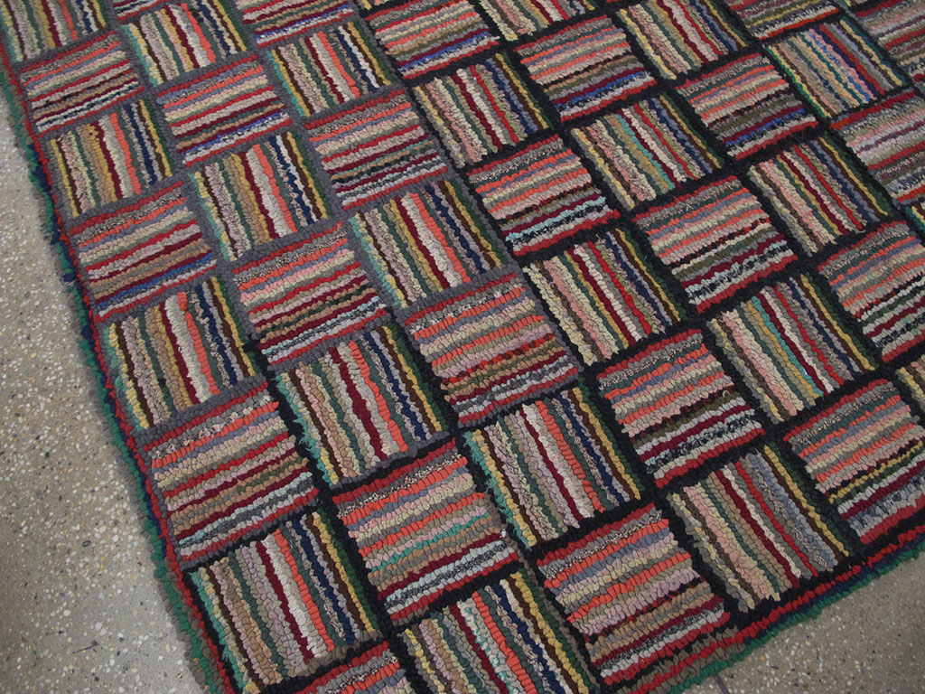 Antique American Hook Rug, No.21723 - Gsblank