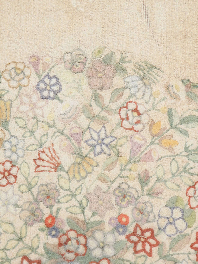 Vintage American Hooked Round Room Size Carpet, No.21726 - Gsblank