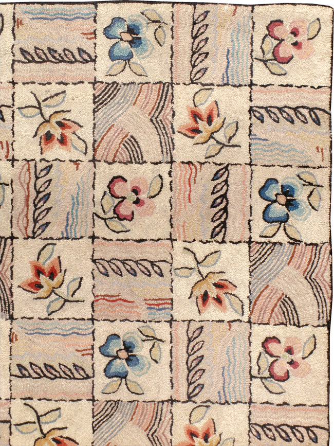 Antique American Hook Rug, No.21730 - Gsblank