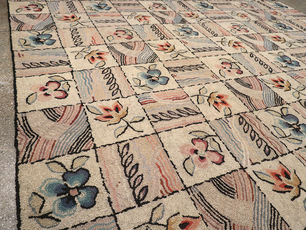 Antique American Hook Rug, No.21730 - Gsblank