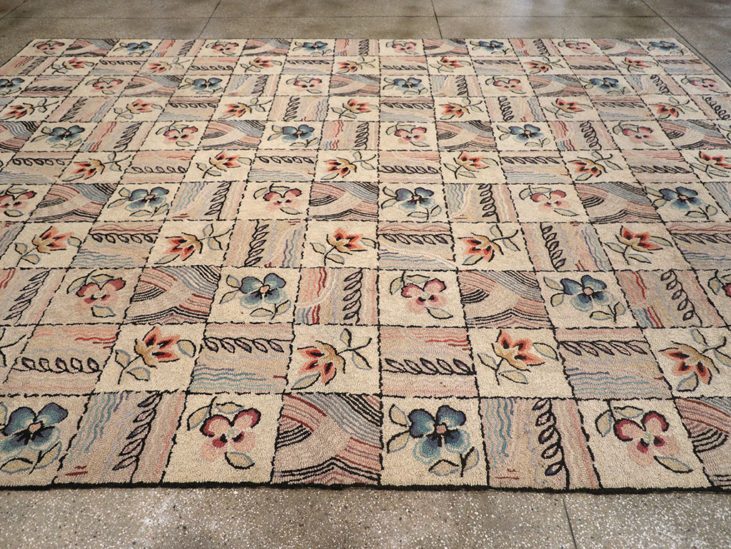Antique American Hook Rug, No.21730 - Gsblank