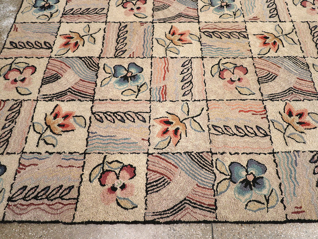 Antique American Hook Rug, No.21730 - Gsblank