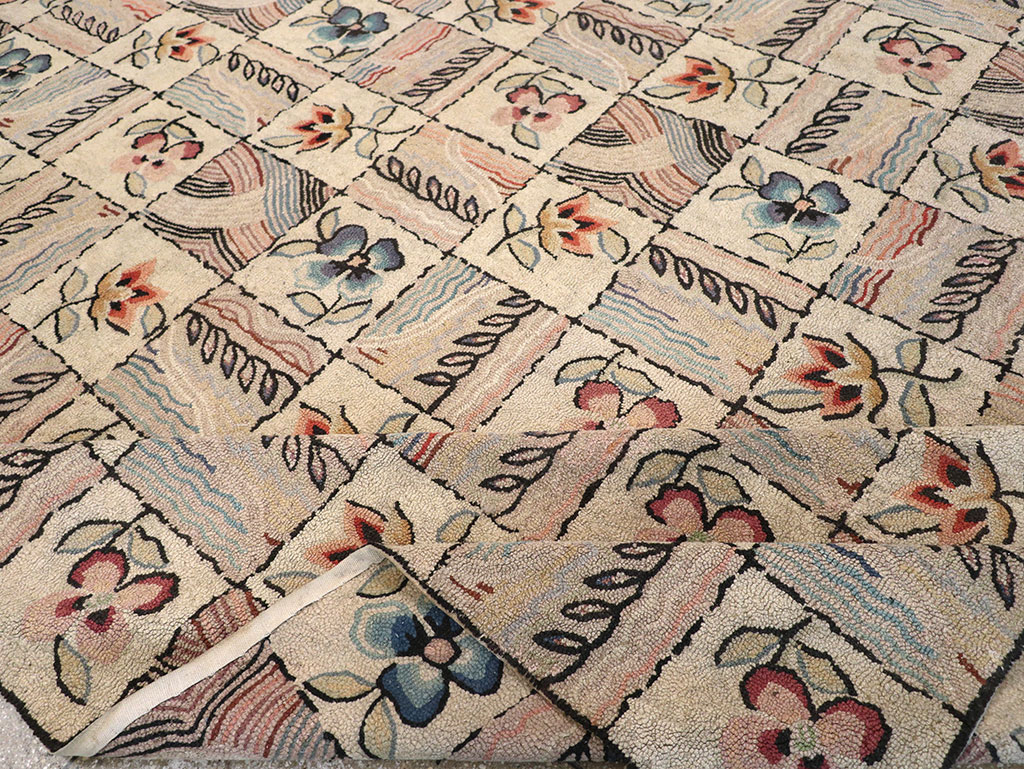 Antique American Hook Rug, No.21730 - Gsblank