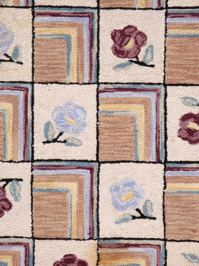 Vintage American Hook Rug, No.21736 - Gsblank
