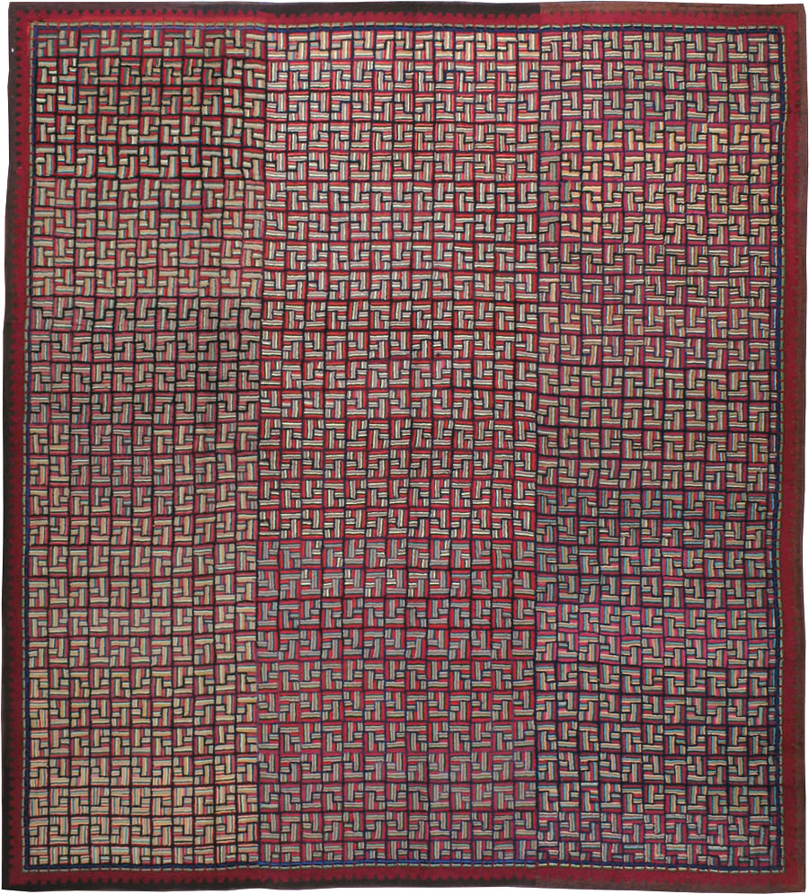 Antique American Hook Rug, No.21744 - Gsblank