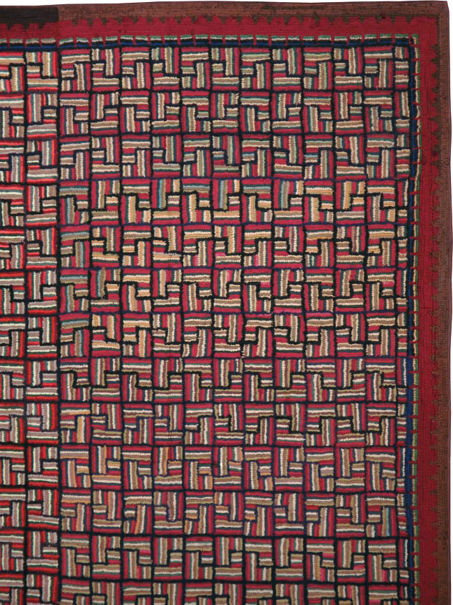 Antique American Hook Rug, No.21744 - Gsblank