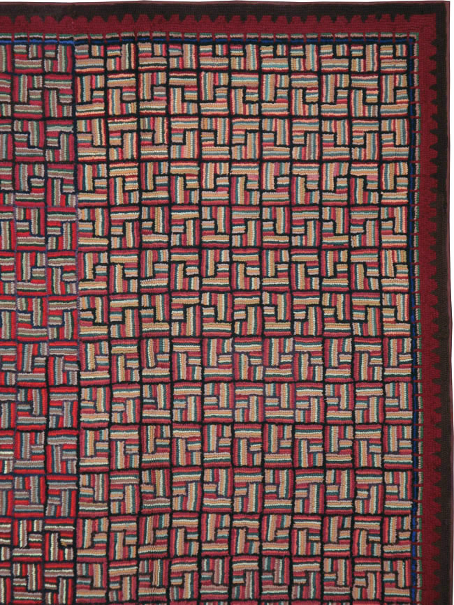 Antique American Hook Rug, No.21744 - Gsblank