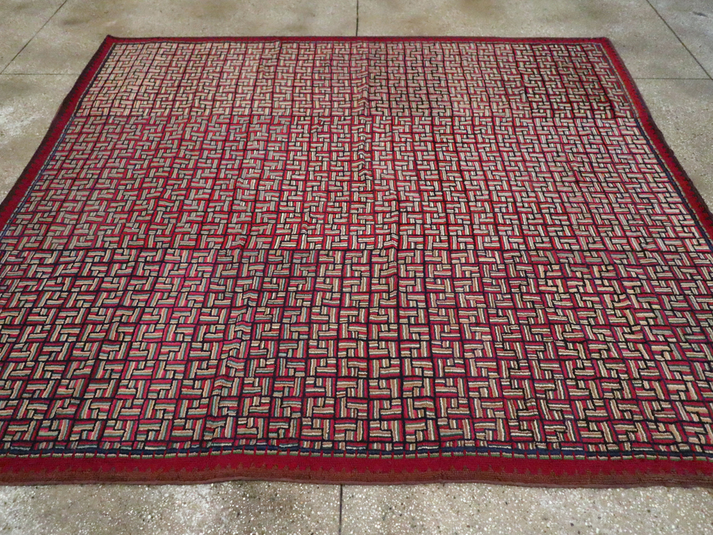 Antique American Hook Rug, No.21744 - Gsblank