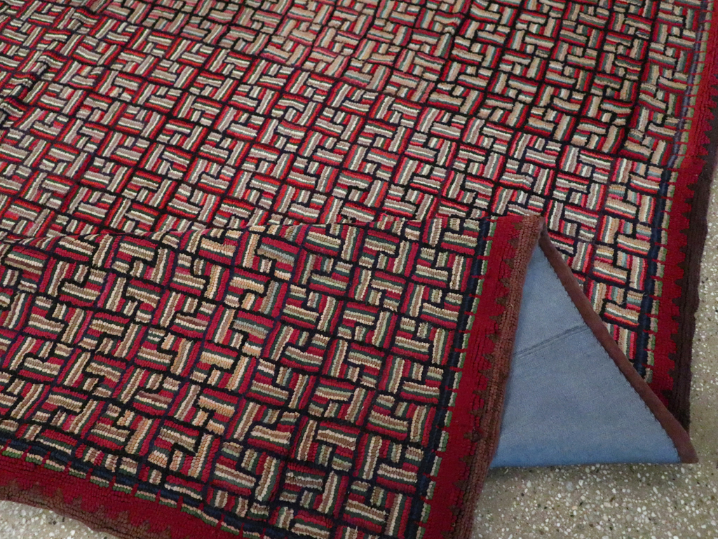 Antique American Hook Rug, No.21744 - Gsblank