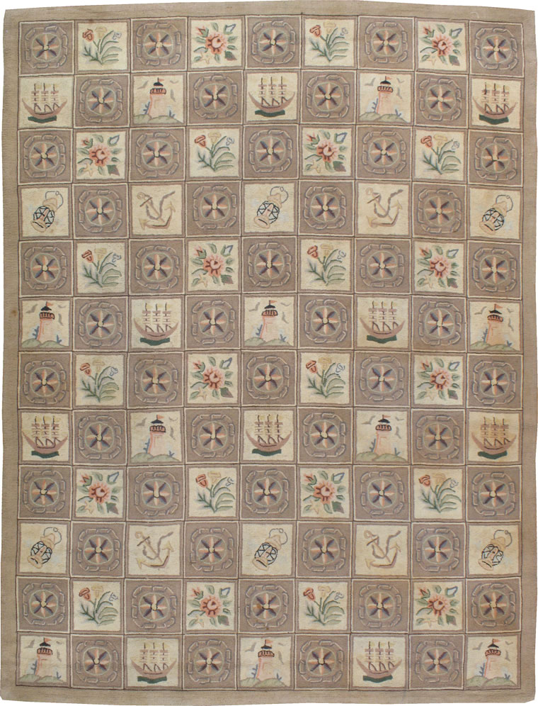 Antique American Hook Rug, No.21746 - Gsblank
