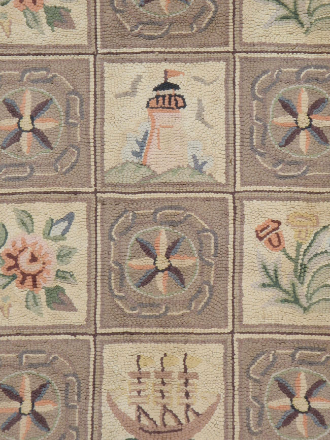 Antique American Hook Rug, No.21746 - Gsblank