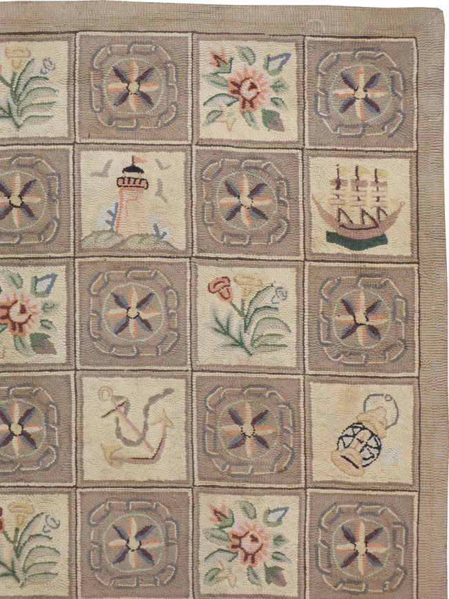 Antique American Hook Rug, No.21746 - Gsblank