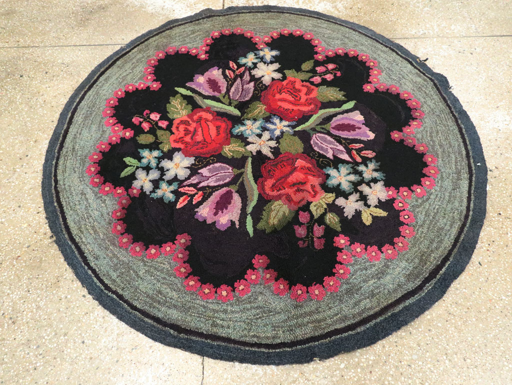 Antique American Hook Rug, No.21750 - Gsblank