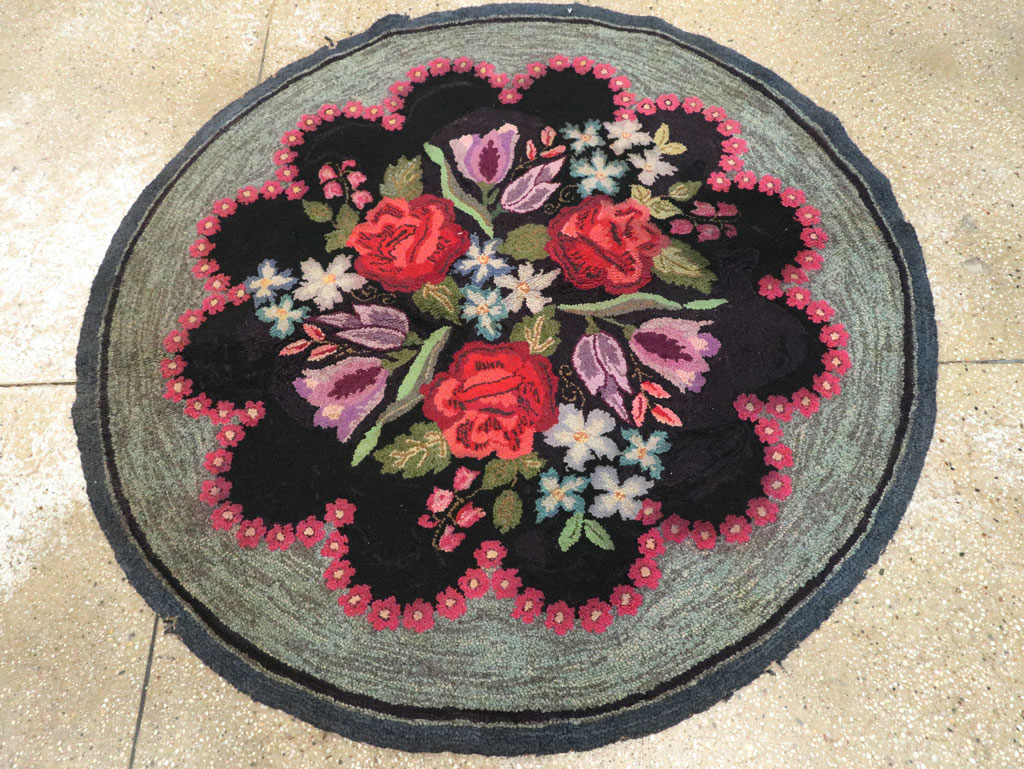 Antique American Hook Rug, No.21750 - Gsblank