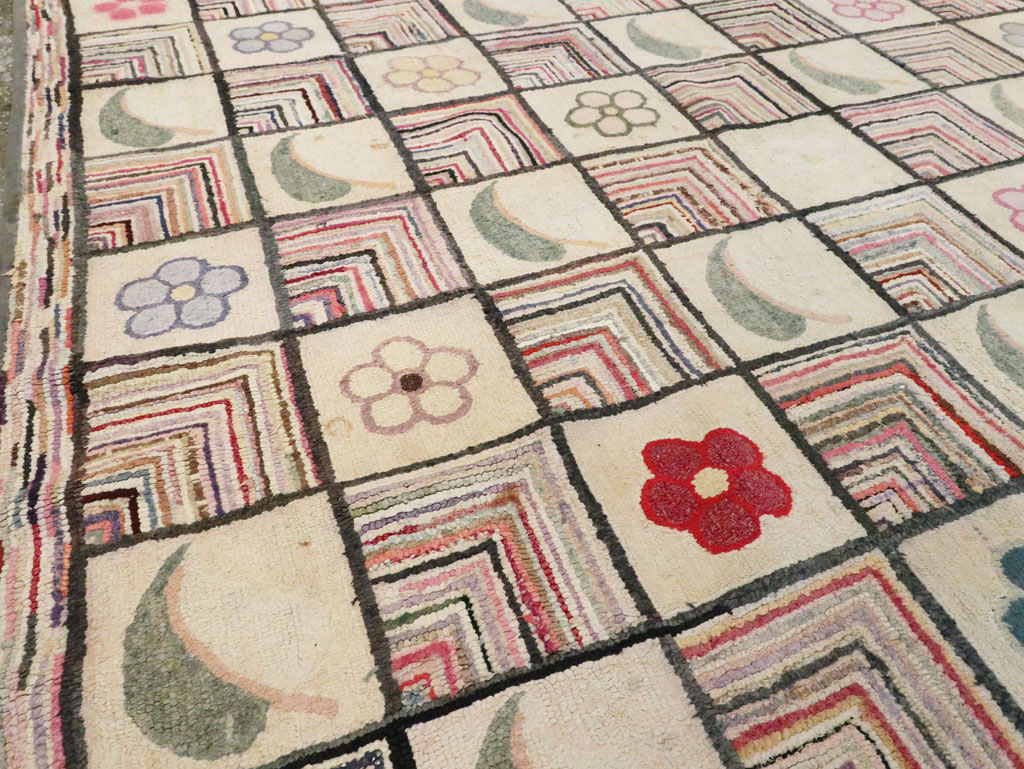 Antiqiue American Hook Rug, No.21751 - Gsblank