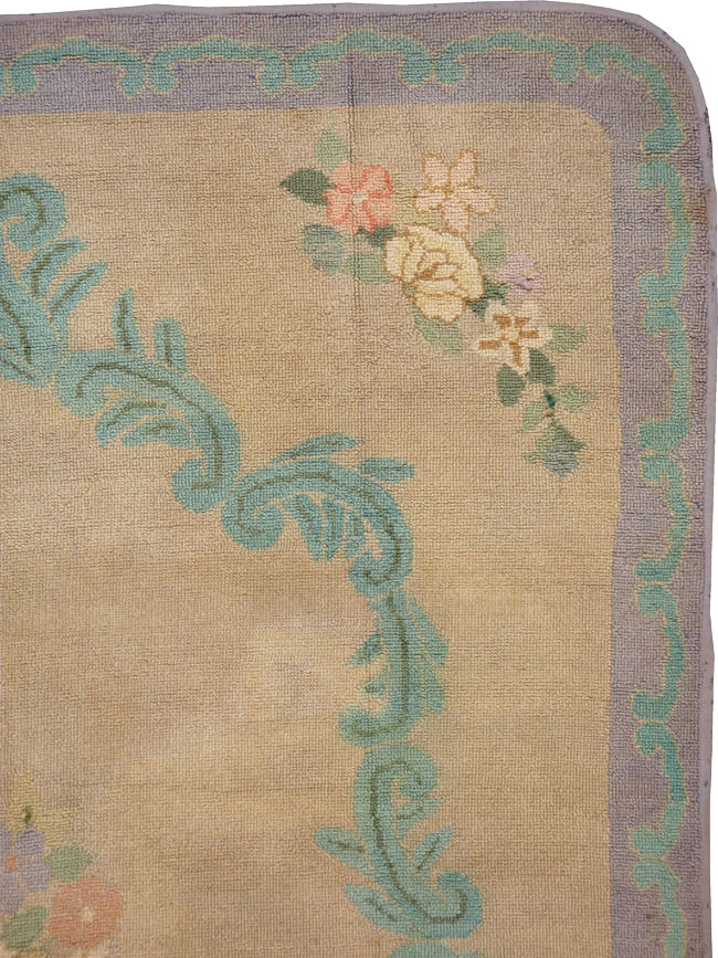Vintage American Hooked Accent Rug, No.21754 - Gsblank