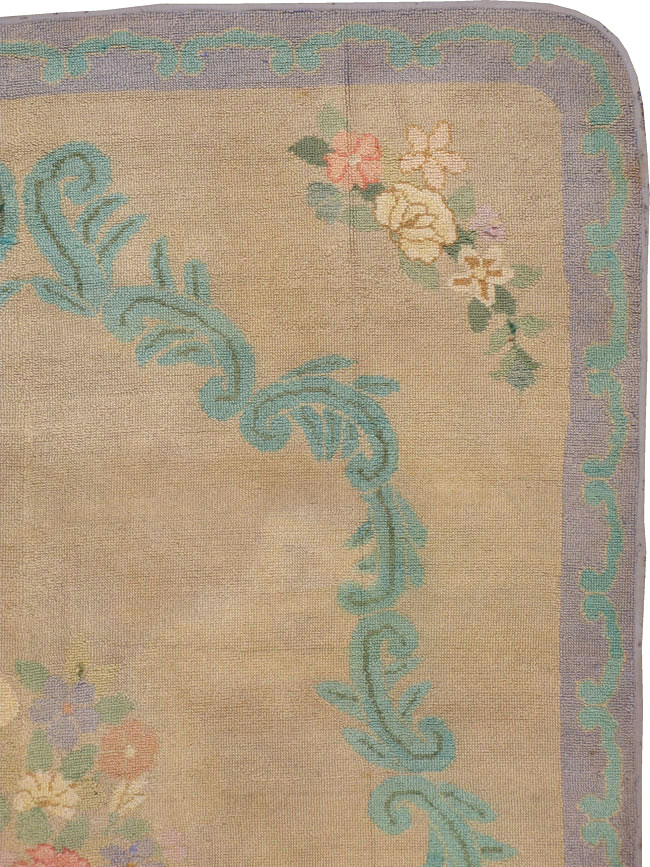 Vintage American Hooked Accent Rug, No.21754 - Gsblank