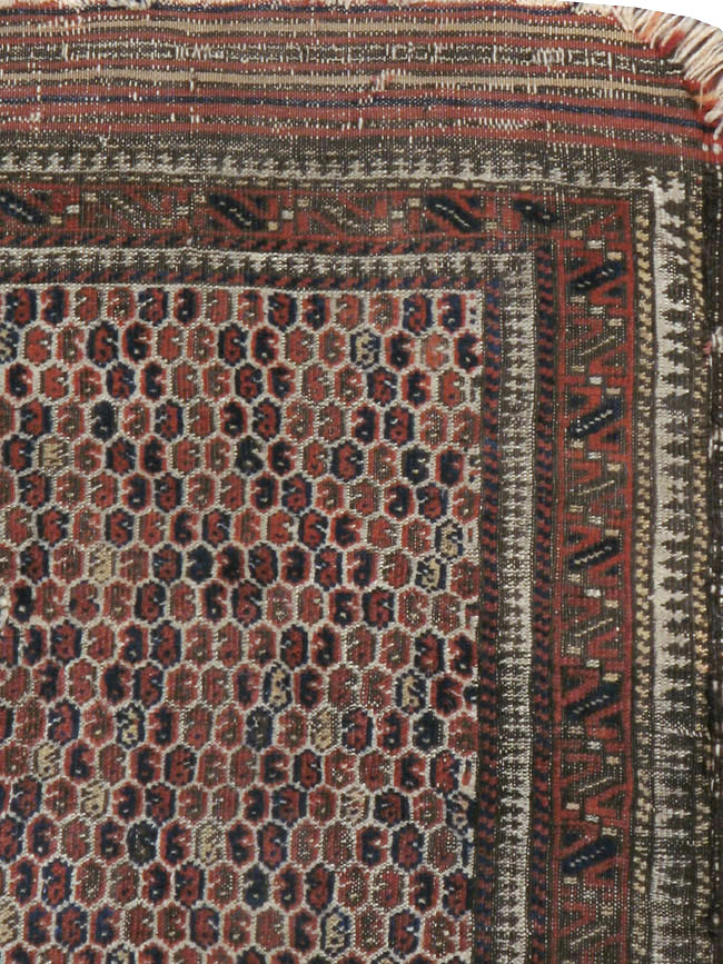 Antique Persian Baluch Distressed Rug, No.21760 - Gsblank