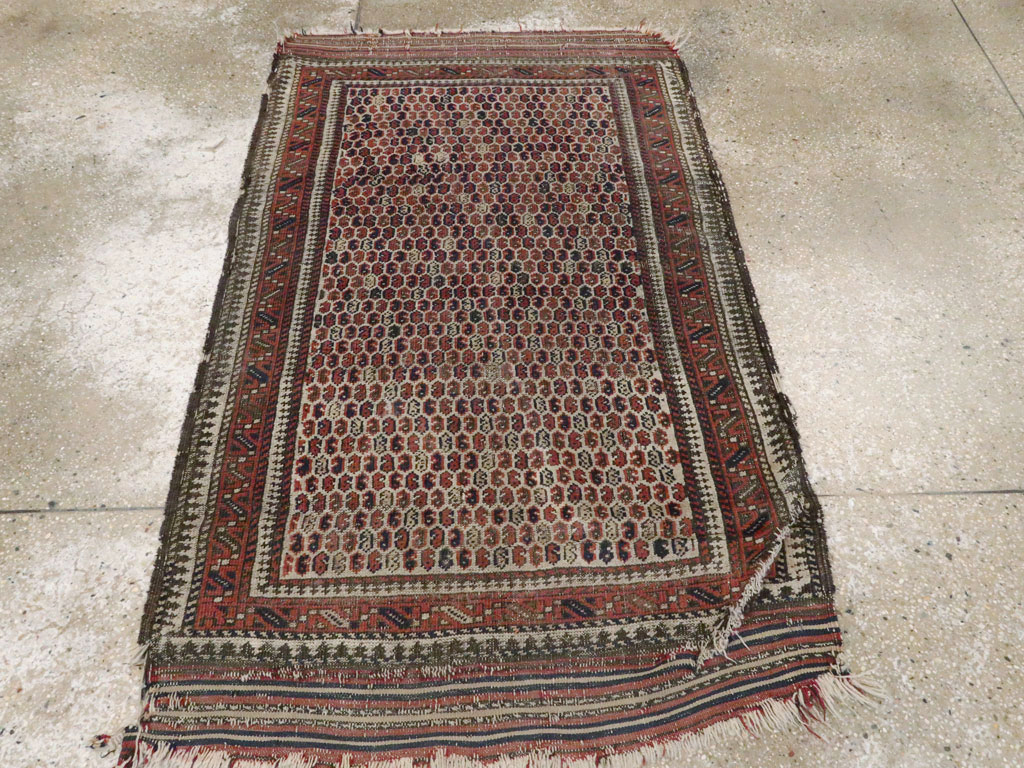 Antique Persian Baluch Distressed Rug, No.21760 - Gsblank