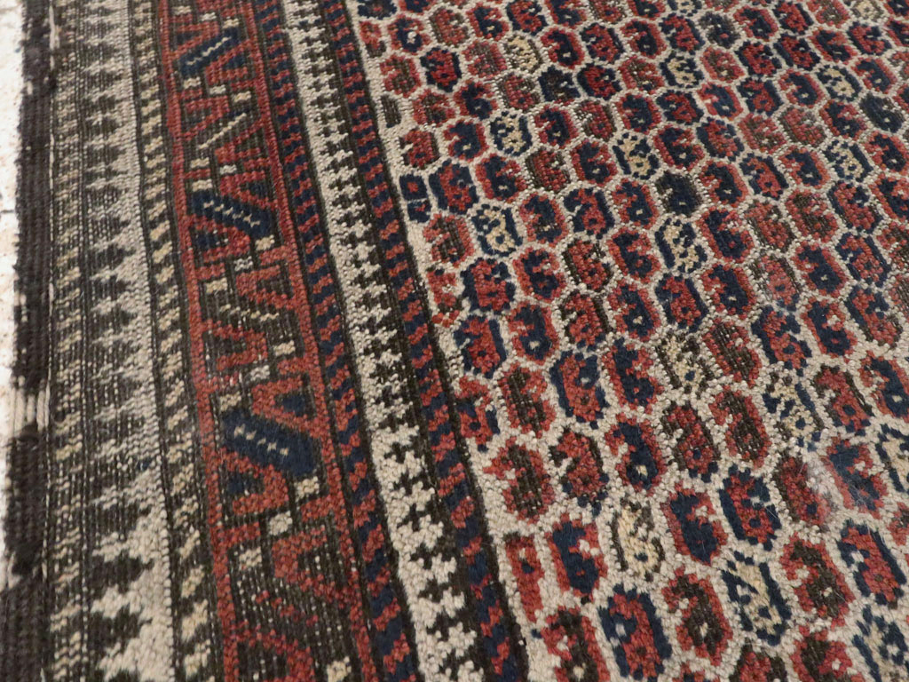 Antique Persian Baluch Distressed Rug, No.21760 - Gsblank