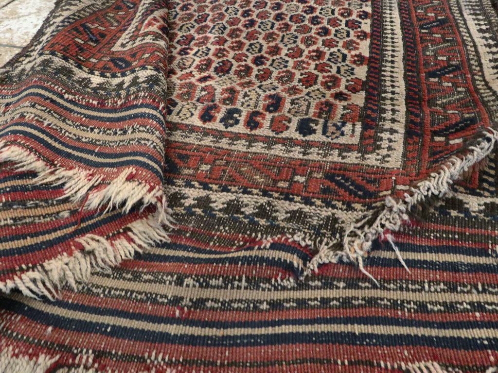 Antique Persian Baluch Distressed Rug, No.21760 - Gsblank