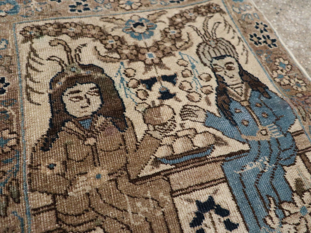 Antique Persian Tabriz Pictorial Rug (Pair: 1 of 2), No.21769 - Gsblank