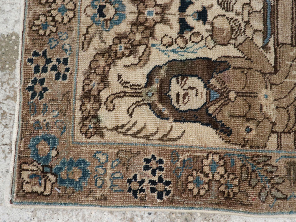 Antique Persian Tabriz Pictorial Rug (Pair: 1 of 2), No.21769 - Gsblank