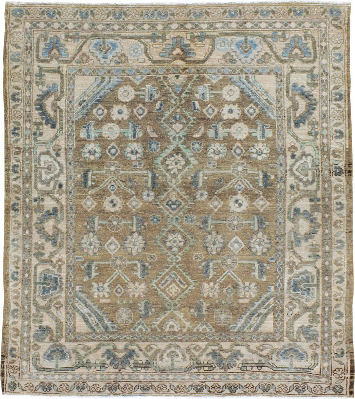 Vintage Persian Malayer Square Rug, No.21807 - Gsblank