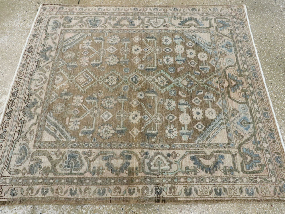 Vintage Persian Malayer Square Rug, No.21807 - Gsblank