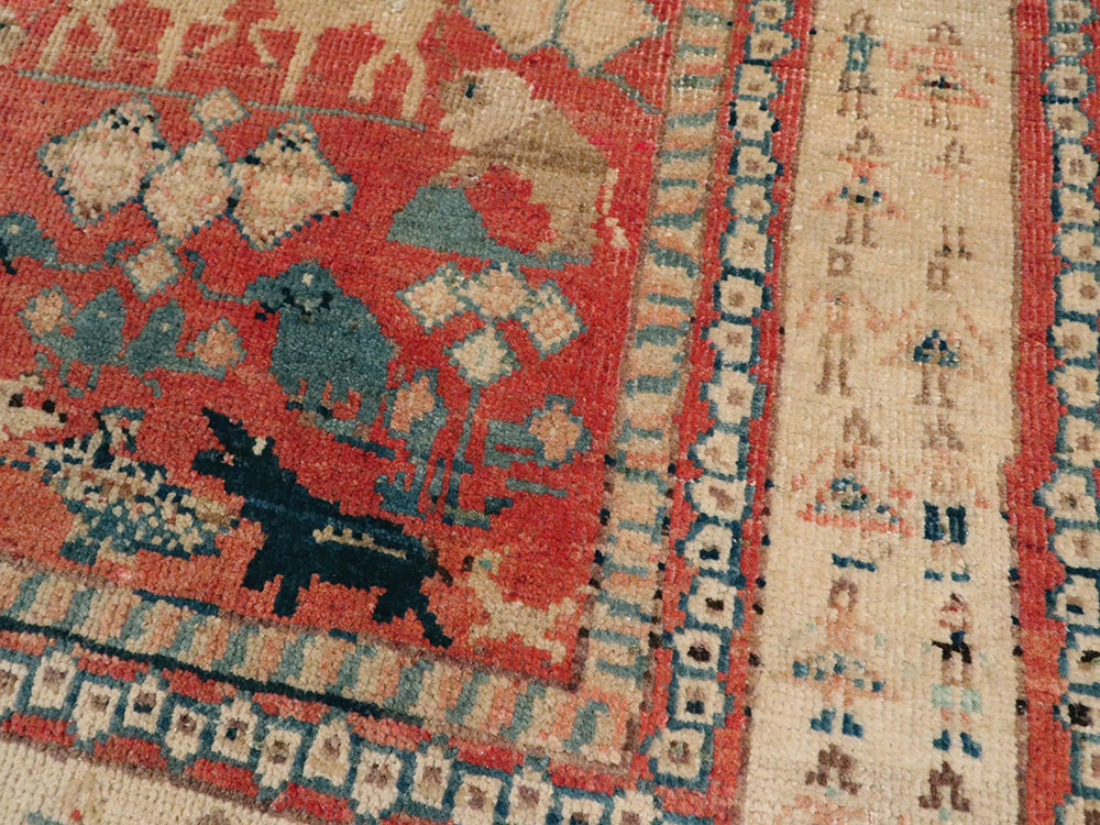 Vintage Persian Malayer Pictorial Rug, No.21816 - Gsblank