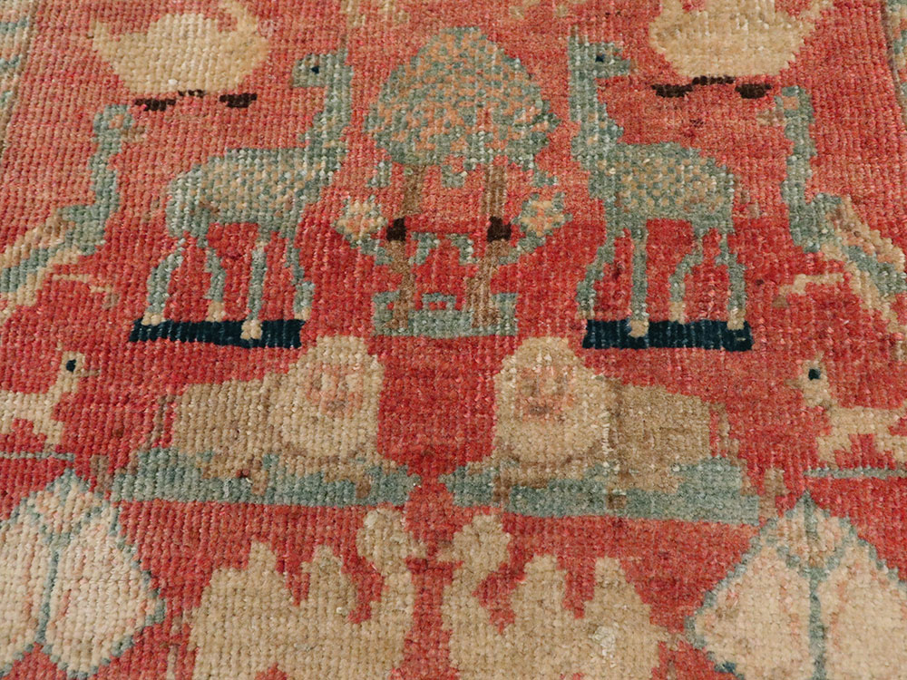 Vintage Persian Malayer Pictorial Rug, No.21816 - Gsblank