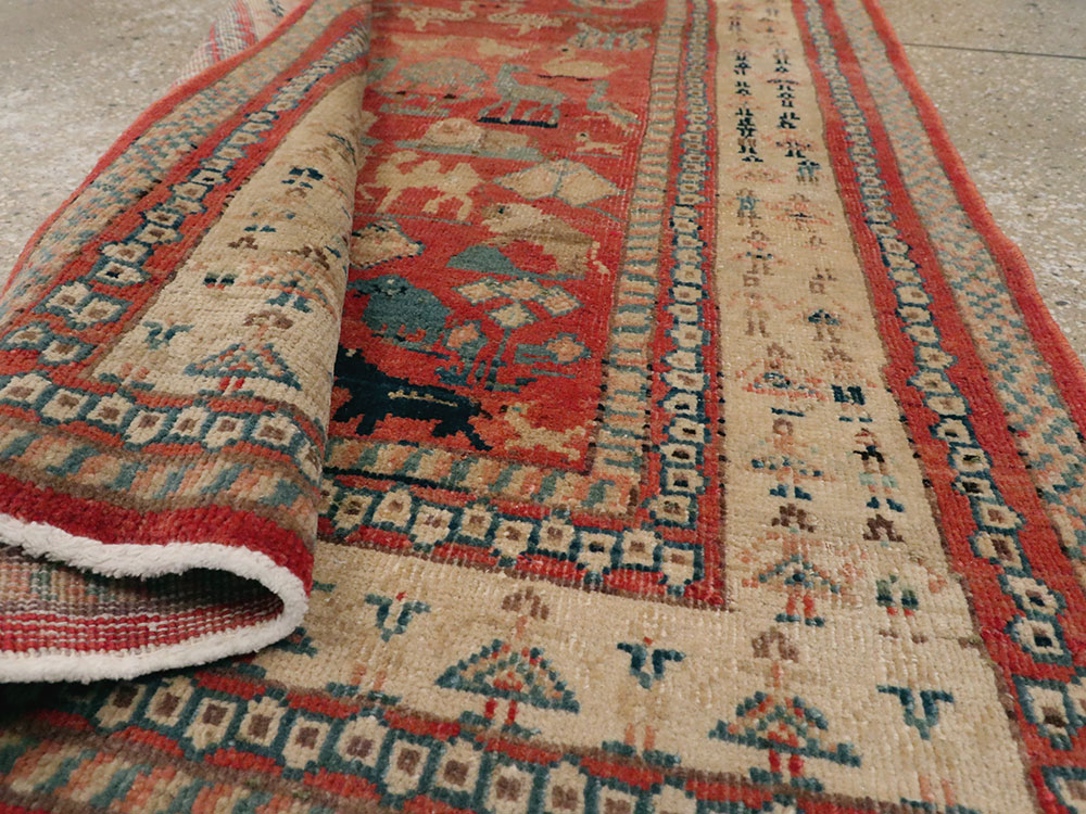 Vintage Persian Malayer Pictorial Rug, No.21816 - Gsblank