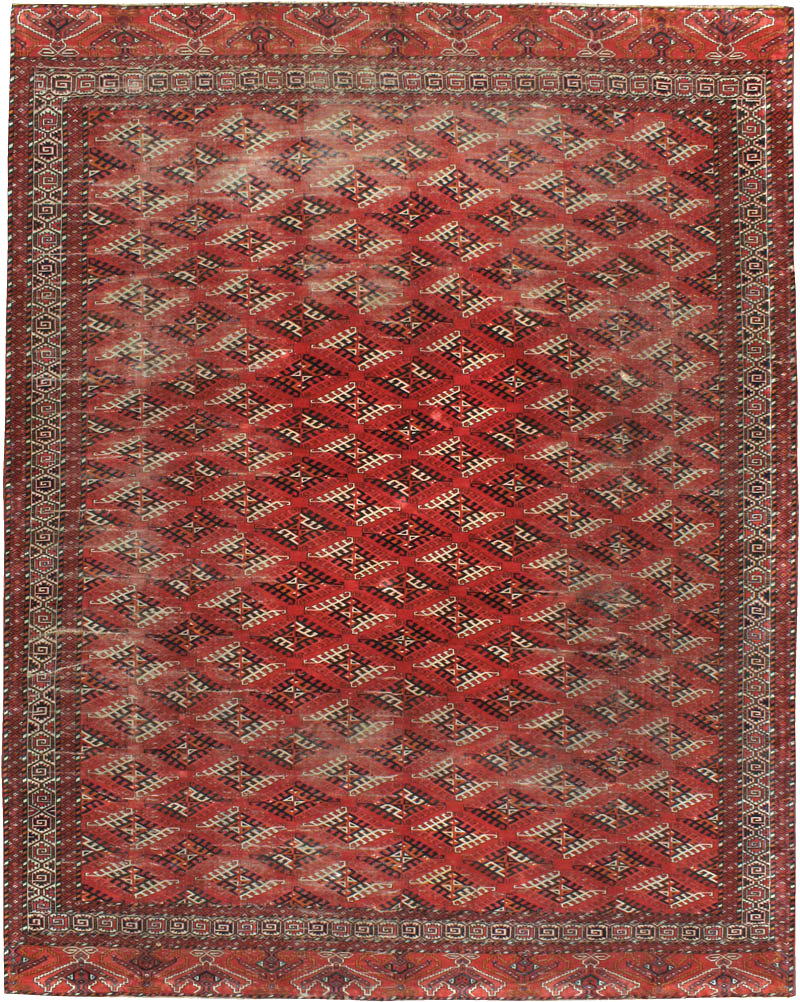 Vintage Persian Bokhara Room Size Carpet, No.21826 - Gsblank