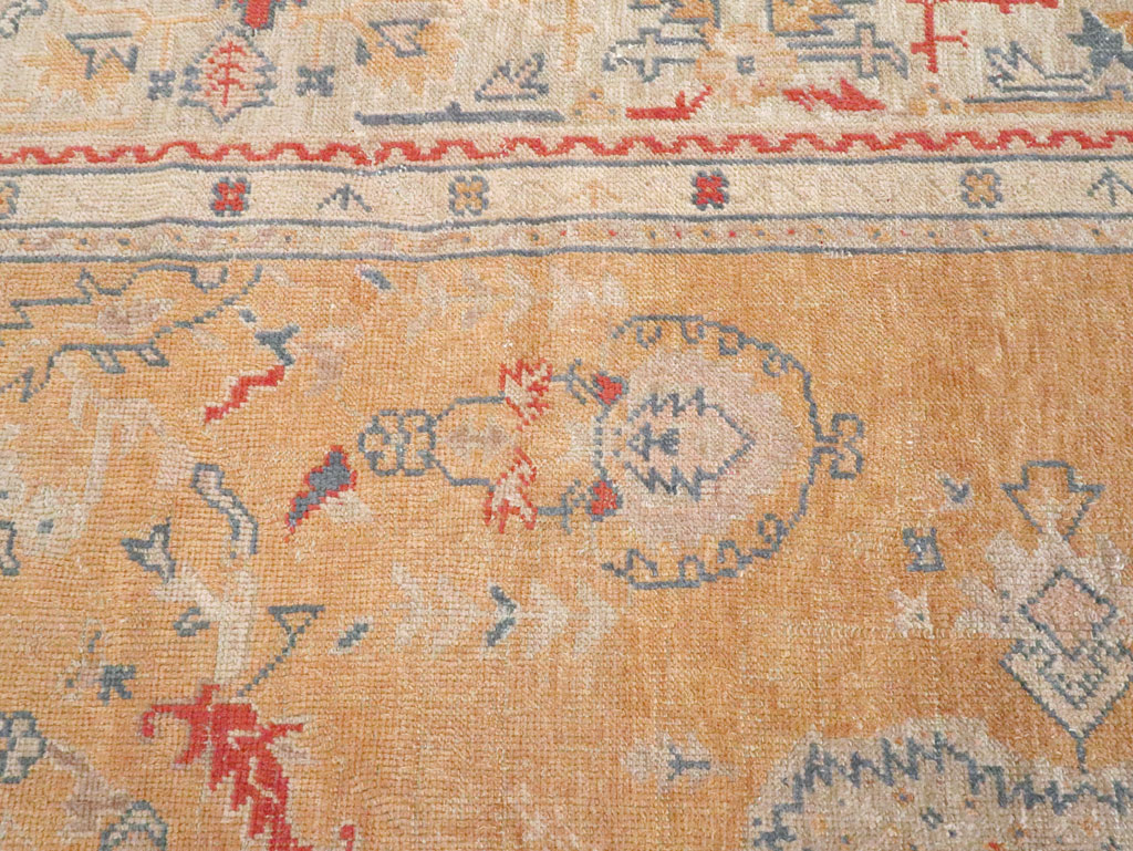 Antique Turkish Oushak Room Size Carpet, No.21915 - Gsblank