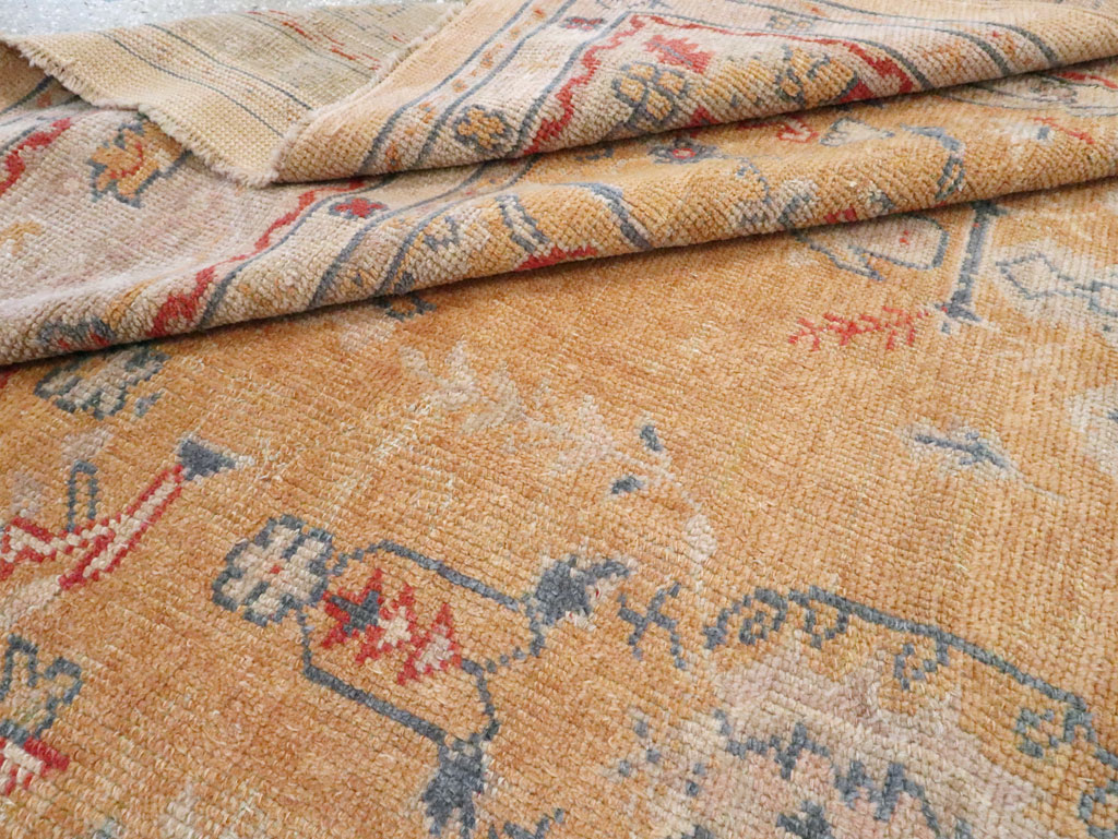 Antique Turkish Oushak Room Size Carpet, No.21915 - Gsblank