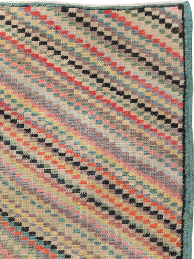 Vintage Turkish Anatolian Throw Rug, No.21933 - Gsblank