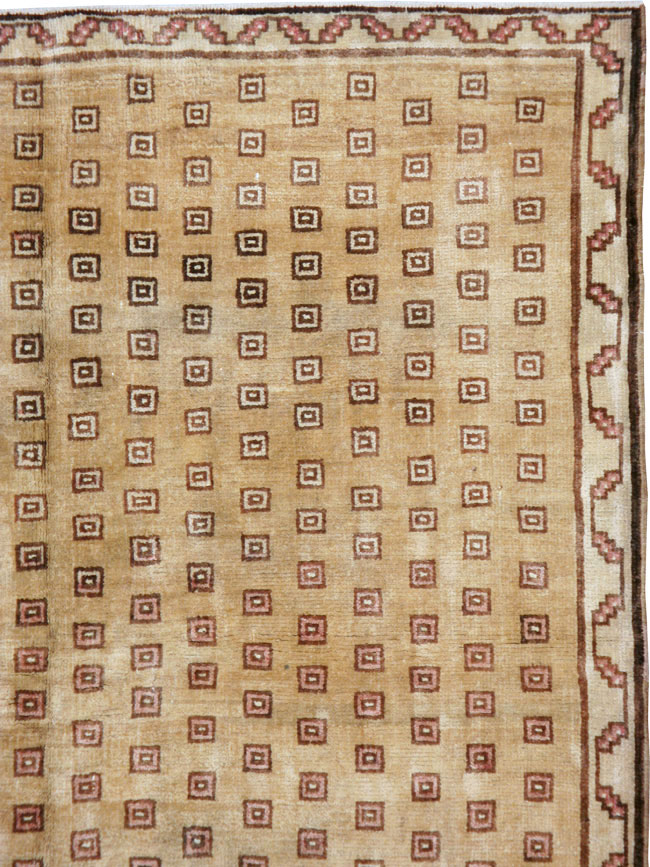 Vintage Turkish Anatolian Wide Gallery Runner, No.21938 - Gsblank