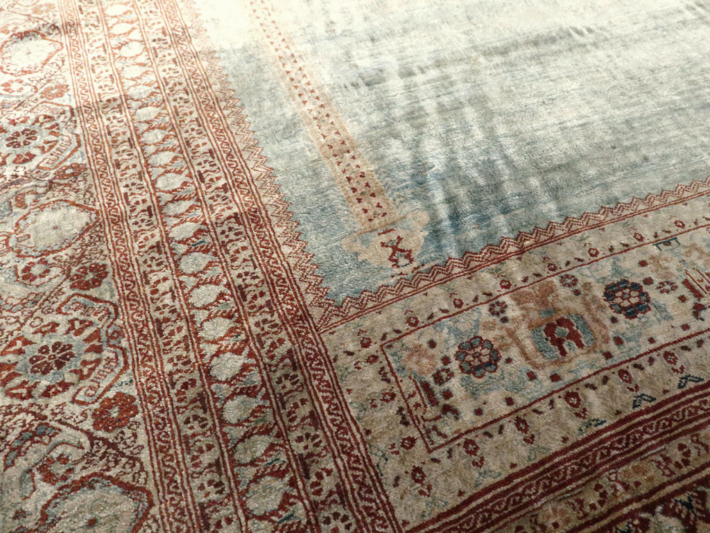 Antique Persian Silk Tabriz Rug, No.21957 - Gsblank