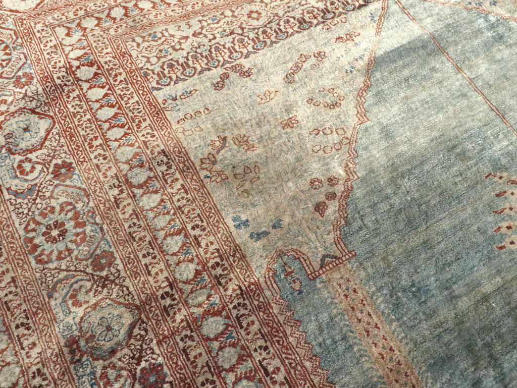 Antique Persian Silk Tabriz Rug, No.21957 - Gsblank