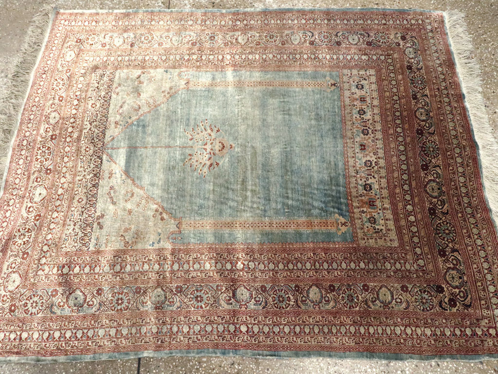 Antique Persian Silk Tabriz Rug, No.21957 - Gsblank