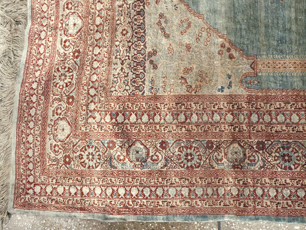 Antique Persian Silk Tabriz Rug, No.21957 - Gsblank