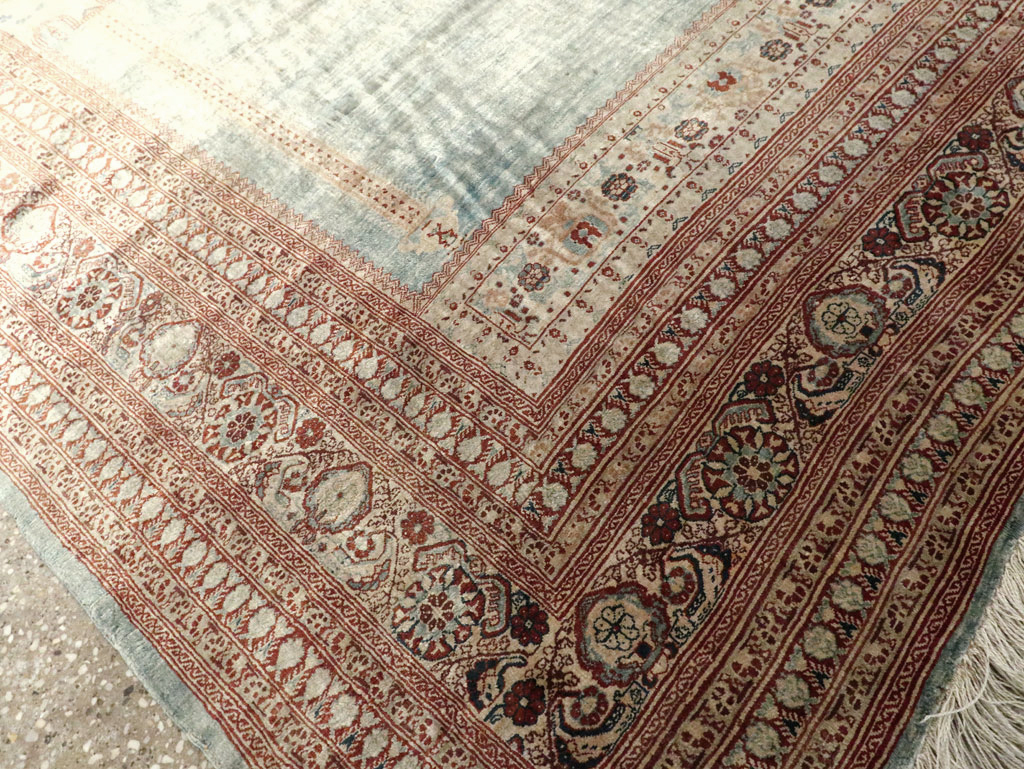Antique Persian Silk Tabriz Rug, No.21957 - Gsblank