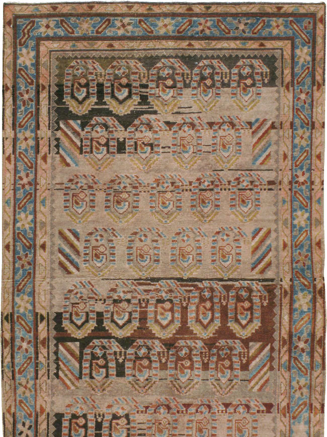 Vintage Persian Malayer Wide Gallery Runner, No.21995 - Gsblank