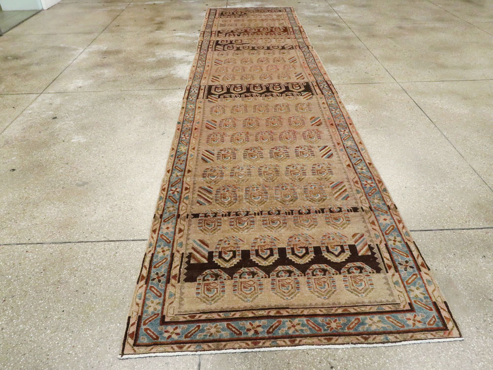 Vintage Persian Malayer Wide Gallery Runner, No.21995 - Gsblank